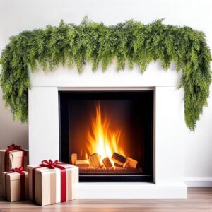 Premium real touch Christmas cedar garland for high-end holiday decor